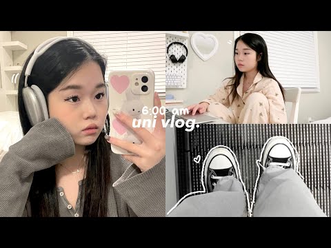 6:00AM UNI VLOG🖇☁️: Exciting news, midterm grades, sleepover, winter shopping, etc.