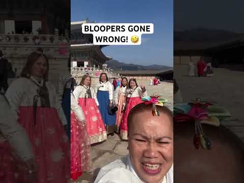 BLOOPERS GONE WRONG!😂 #shorts #blooper #shortvideo #funny #gyeongbokgungpalace #funnyvideo #seoul