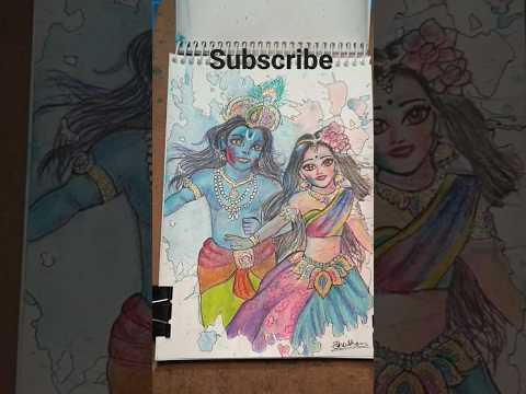 #holi #holispecial #krishna #radhakrishna #painting #easypainting #splash