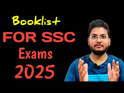 Booklist For SSC EXAMS 2025 ll SSC CGL/CPO/CHSL/STENO 2025