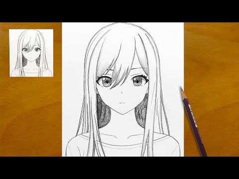 How to Draw a Beautiful Anime Girl || Easy Step-by-Step Anime Sketch || Pencil Art Showcase