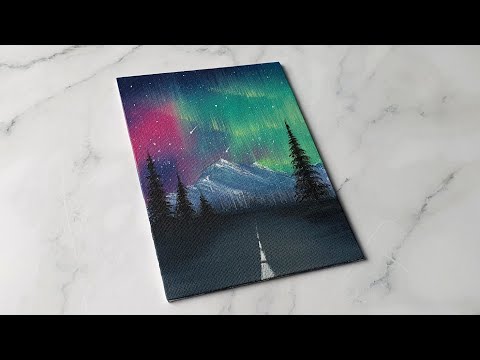 easy way to paint the northern lights / acrylic painting ideas for beginners ✨️