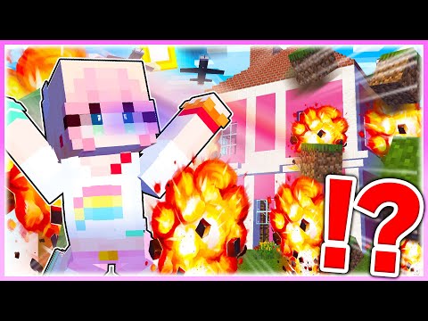 🌈1週間、女の子の家を爆撃するドッキリww【まいくら / マインクラフト】