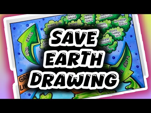 Earth day poster/save environment drawing/save nature drawing/world nature conservation day drawing