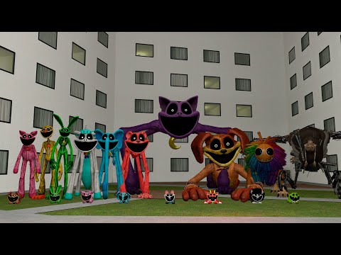 Surviving ALL Chapter 1, 2, 3, and 4 Poppy Playtime Monsters (Garry's Mod)