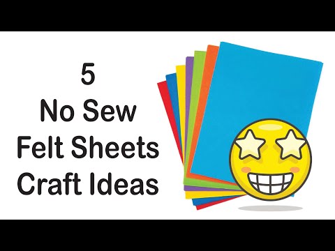 5 Fun FELT SHEET Craft Ideas | No Sew | @CraftStack