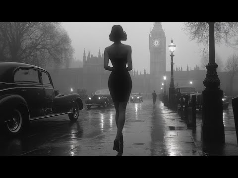 Vintage Swing Jazz Mood ✨ Misty London Streets Night 🕰️ Experience 1930s Jazz Music Charm