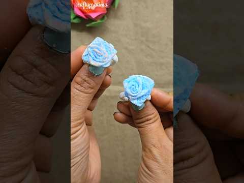 made flower rings using mask #diy #creative #shorts