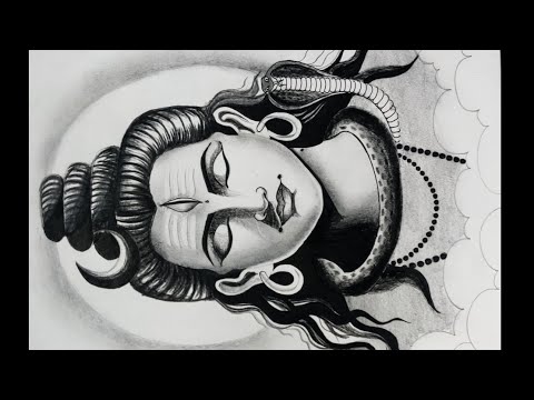 How to draw a beautiful realistic sketch of lord Shiva face/Mahashivratri special Drawing of shivji