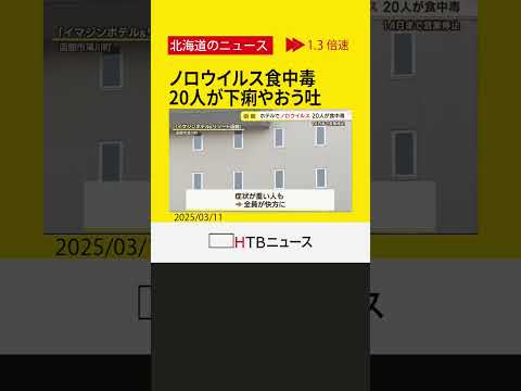 函館のホテルでノロウイルス食中毒　20人が下痢やおう吐　営業停止命令