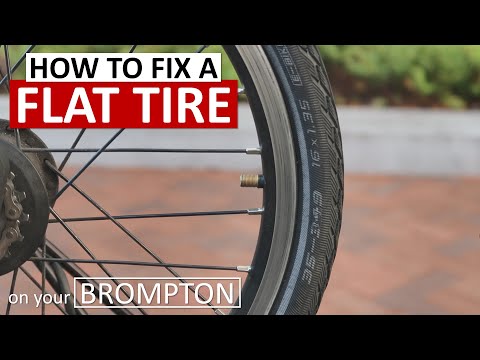 how to repair a FLAT TIRE on the Brompton