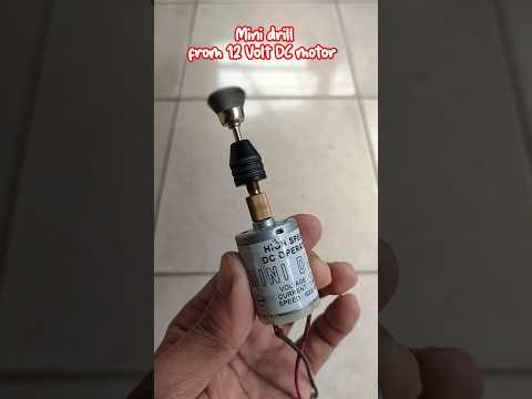 Do it yourself ‼️ how to make Mini drill from 12 Volt DC motor #diy #fypシ #shorts