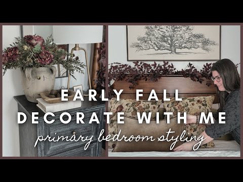 Early Fall Decorate with me | primary bedroom styling