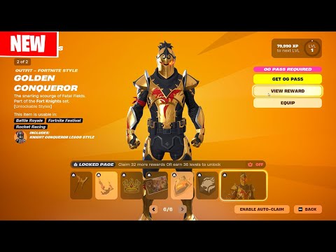 Fortnite *NEW* OG Battle Pass All Tiers & Free Rewards (Chapter 1 Season 2)