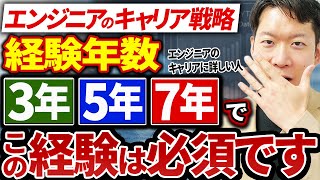 エンジニアの経験年数に見合ったスキル経験とは？3年目なら現場リーダー経験必須？5年目や7年目だとどう変わる？経験年数ごとのキャリア戦略をモローが特別に教えます！#エンジニア転職 #モロー #キャリア