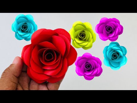 How to make Realistic, Easy paper Roses | Paper flower DIY