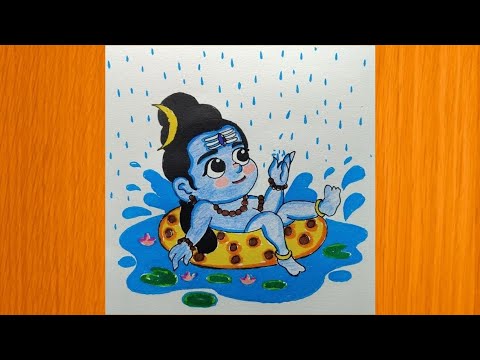 How to draw Lord Shiva ||Easy drawing of Mahadev step by step#shivparvati #mahashivratri#art#mahadev