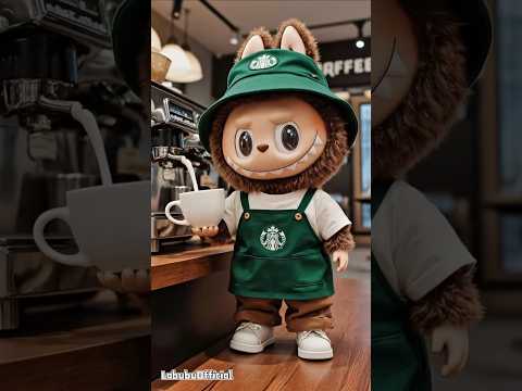 What if Labubu becomes a barista? The cutest coffee shop ever 🧸☕💖