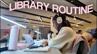 Library study vlog 🖇️🎧 best library study tips, handling busy uni days and student day in the life