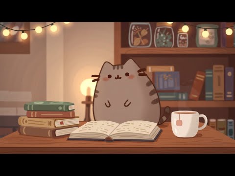 Pusheen’s Cozy Study Time 📖 Chill Lofi Beats for Focus & Relaxation 🌙 Soft Lofi Beats for Relaxation