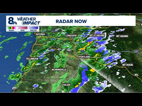 Weather Impact Alert: LIVE RADAR | Showers, spotty thunderstorms, hail move into Portland metro area