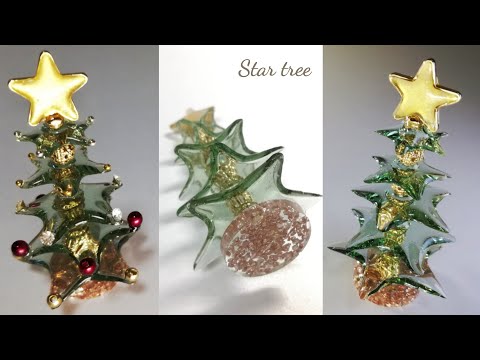 レジン🎄星で作った?!ミニスターツリー(クリスマス🎅)2パターン✨resin/art/Christmas tree(Star tree) 2 pattern 🎄🎁🎅🌟