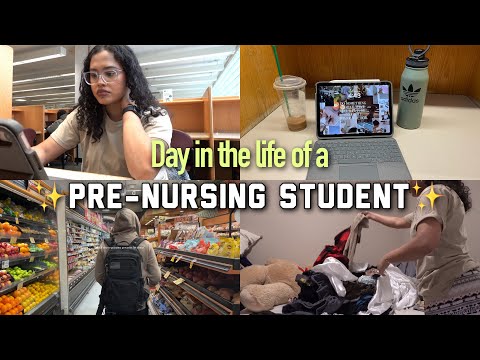 DAY IN THE LIFE OF A PRE NURSING STUDENT | daily vlog, lots of reading, studying & much more..