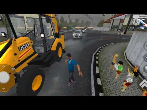 JCB bus loader driving simulator.