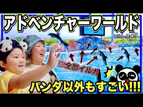 丸一日遊び倒す🐼６才の子供がずっと笑顔でいるアドベンチャーワールド徹底レポ‼️【ママさん似顔絵師Bon vol.245】