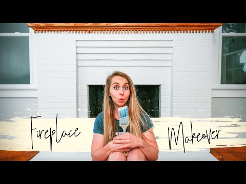 How to Paint a Fireplace! (Easy DIY Fireplace Makeover)