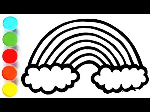 Rainbow clouds Drawing, Painting and colouring for kids, Toddlers |come to Drawing