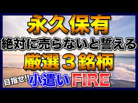 【永久保有】絶対に売らないと誓える【厳選3銘柄】