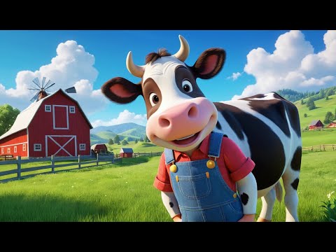 Moo Moo Brown Cow | Fun Nursery Rhyme for Kids | Sing-Along Animal Song