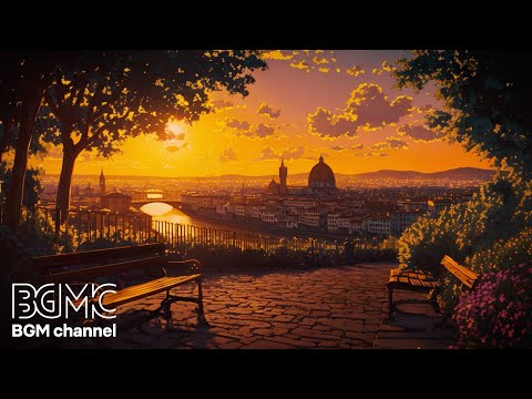 Florence Sunset Background Music for Relaxation & Study - Bossa Nova Guitar Instrumental 🌆