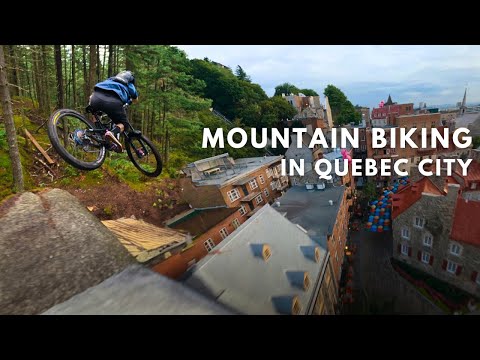 Mountain Biking in Quebec City Seen From the Sky