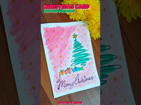 Christmas Card 🎄🎁 | Arts With Arpan #shorts #youtubeshorts #christmas #art #christmas2024