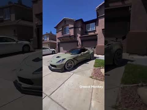 Army Green Corvette | Army Green Wrap | Expensive Supercar