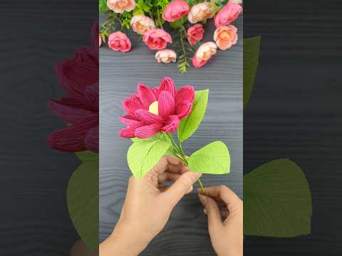 Beautiful flower made with crepe paper #diy #shorts