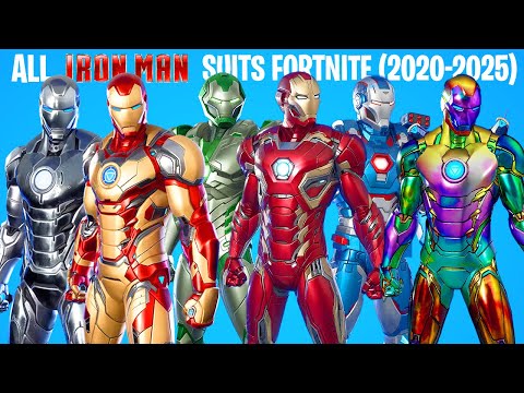 All IRON MAN Suits Fortnite (2020-2025)