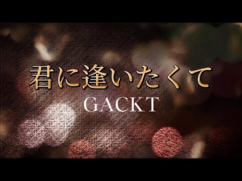 GACKT『君に逢いたくて』【歌詞動画】