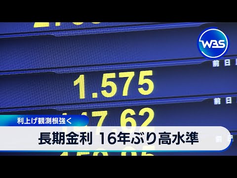 長期金利 16年ぶり高水準　利上げ観測根強く【WBS】