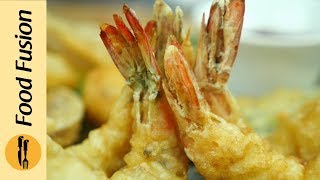 Tempura with prawns, onions rings and more  recipe By Food Fusion