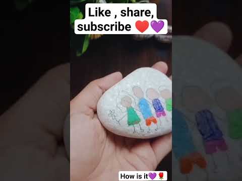 stone painting for friendship day#shortsvideo #satisfying #art #stonecraf#friendship#easypainting