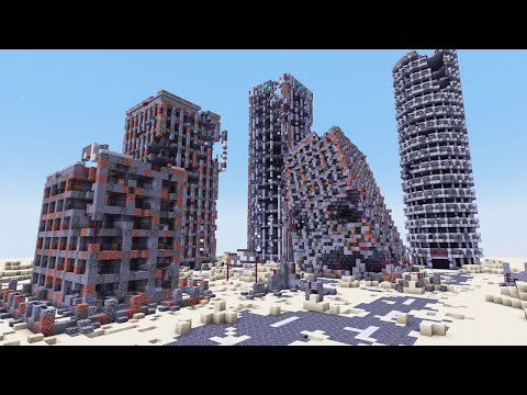 マイクラで荒廃した都市を作ってみた【マインクラフト】【アースデイ・EarthDay】