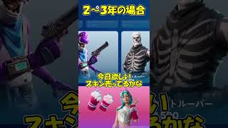 フォートナイト歴でのスキンの違い #fortnite #フォートナイト#ecsクラン