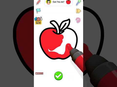 A for apple drawing #asmr #satisfying