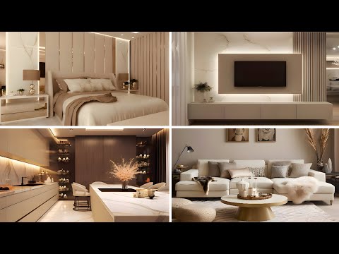 +100 MODERN INTERIOR DESIGN IDEAS 2025 - BEIGE LIVING ROOM, KITCHEN, BEDROOM, BATHROOM IDEAS