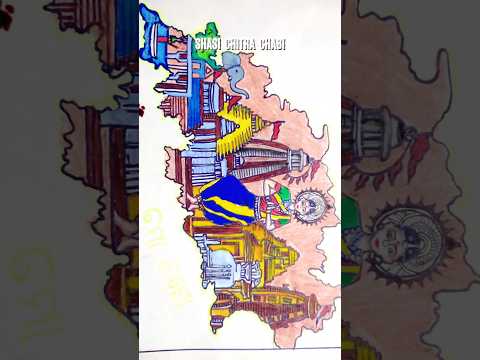 odisha drawing colour  // odisha map drawing colour  // odisha map drawing colour pencil