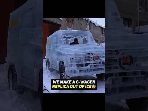 G-wagen replica made from ice