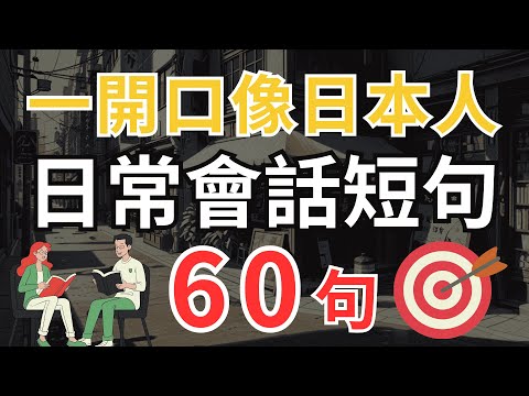 【超實用📢一開口就像日本人】學會這 60 句日常會話 | 超短句🔥日文瞬間進步 10 倍 | 會話能力 UP | 沉浸式日語聽力練習 #日文會話 #影子跟讀